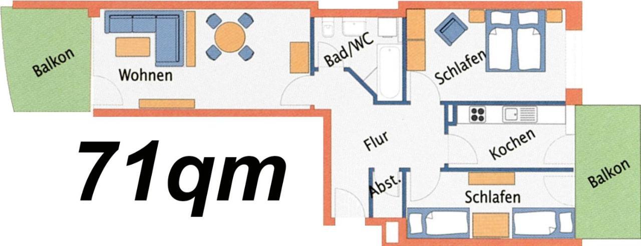 Ferienwohnung Nordseebrandung B3.1 Cuxhaven Dış mekan fotoğraf